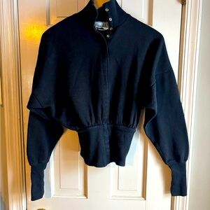 Vintage Norma Kamali Plain Snap Button Sweatshirt Size S